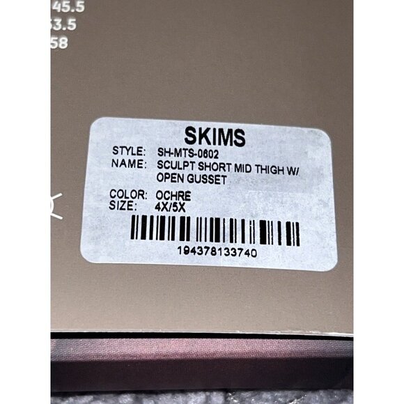 SKIMS Seamless Sculpt Sculpting Mid Thigh Shorts - Ochre Size 4X/5X - Picture 7 of 8